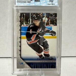 Alex Ovechkin 2005-06 Upper Deck Young Guns Rookie Novelty Card. Gem Mint 10.